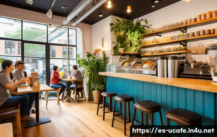 동물카페 창업 준비 - **Prompt 1: A Cozy and Harmonious Pet-Friendly Cafe Scene**
    "A vibrant, wide-angle shot of a bus...