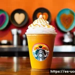 Home 18 한정판 음료를 운영하는 이색카페 - A vibrant café scene showcasing a barista crafting a limited-edition tropical coffee drink combining...